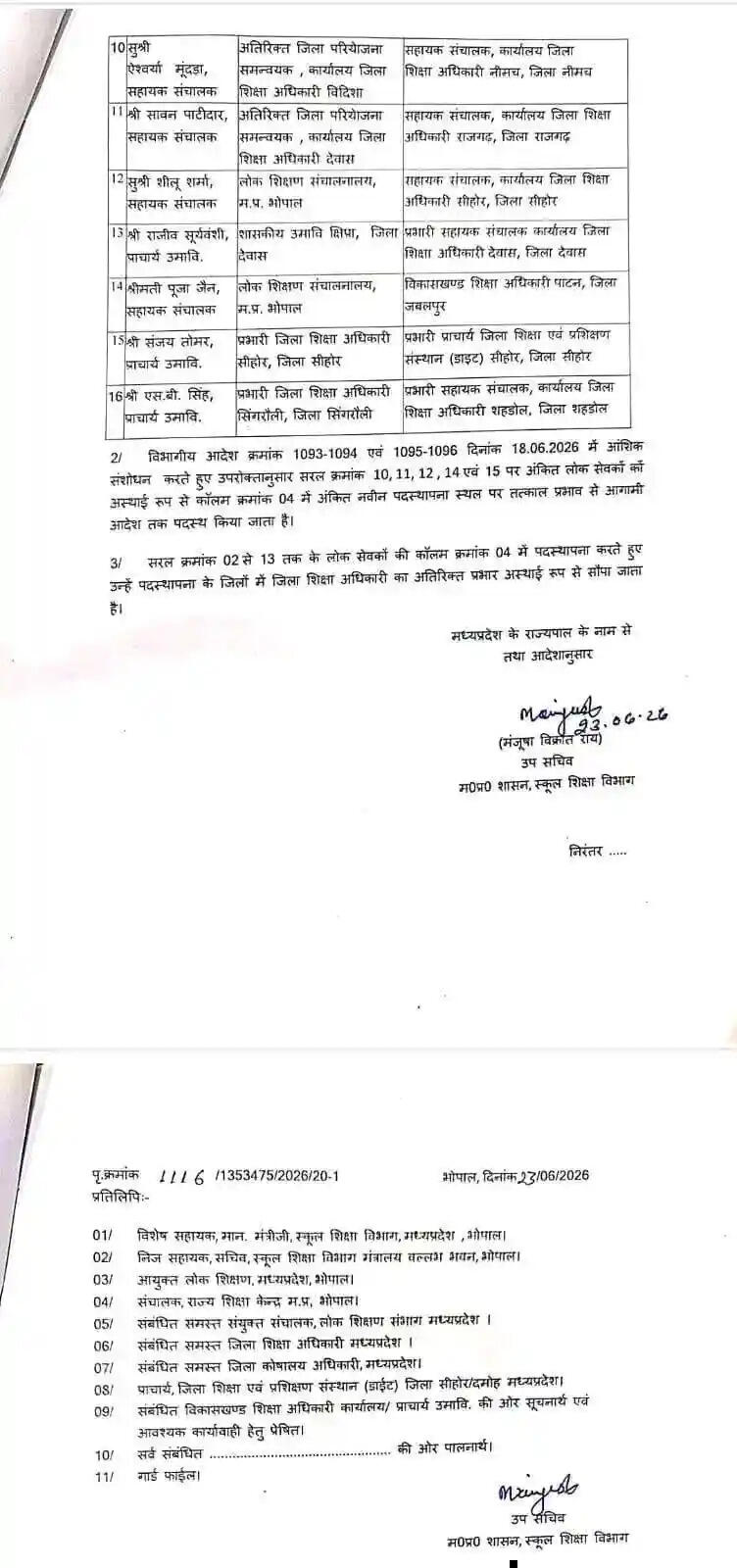 लोकायुक्त FIR के साए में नई जिम्मेदारी: पूर्व DEO एस.बी. सिंह की नियुक्ति पर फिर उठे सवाल