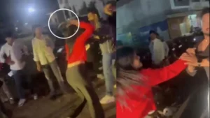 मनचले को भारी पड़ी सीटी: सडल वाली ‘दीदी’ का गुस्सा, बीच सड़क मनचले की कर दी धुनाई, वीडियो वायरल