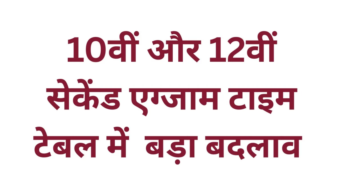 MP Board Second Exam New Timetable