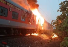 MP Train Fire Today Rajdhani Express in Alot, MP